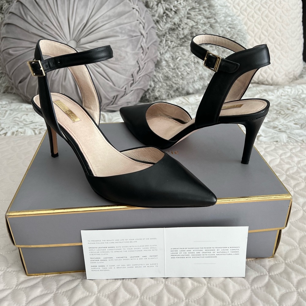 Louise et Cie Black Leather Heels